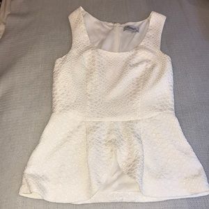 White animal print top